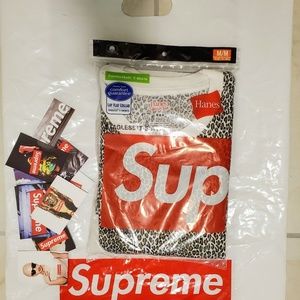 Supreme Hanes leopard Shirts (2pack)